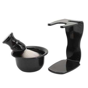Imagem de Conjunto de Escova de Barbear 3 Em 1, Fácil de Limpar e Prático Suporte para Tigela de Barbear Com Material Seguro, Estilo Simples, Mas Elegante, para Viagens Em Casa