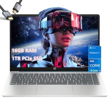 Imagem de HP -Laptop de 35.6 cm Windows 11-8 Core Intel i3-N305-16GB RAM -1TB PCIE SSD - Student Laptop School - Bateria de longa duração - Ultraleve - Mini Laptop Computadoras em oferta 2024 - Cabo HDMI