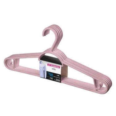 Imagem de Sanremo - Cabide Plástico Adulto para Roupas Médias Pendura Mais, Embalagem Leve 6 Pague 5 Unidades, Linha Easy