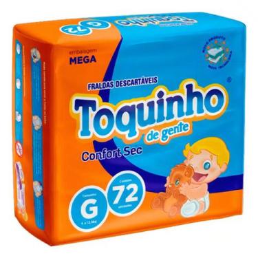 Imagem de Fralda Descartável Toquinho De Gente Confort Sec Super - G 72 fraldas 