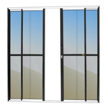 Imagem de Porta de Correr 4 Folhas Super Vidro Reflex 210cm X 240cm Brimak