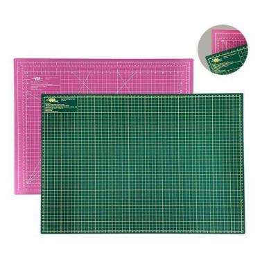 Imagem de Base Mesa Apoio De Corte A2 60x45 Duas Cores Rosa E Verde - Artmak