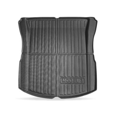 Imagem de Forro de carga utilitário pesado de ajuste personalizado para Tesla Model 3 2024 Highland Nova versão de borracha para todos os climas Proteção TPE Tapete de carga Tapete de porta-malas Forro de