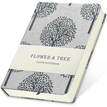 Imagem de ipoul Caderno A6, diário de linho, caderno de bolso, 10 x 15 cm, capa dura, grande, pequeno, forrado e caderno de desenho sem forro, A árvore da vida, bege