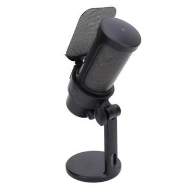 Imagem de Microfone para Jogos Com Chave de Ganho Ajustável Com de Iluminação Colorida, Microfone Condensador Altamente Sensível para Streaming de Vídeos de Podcasts, Interface TIPO C,