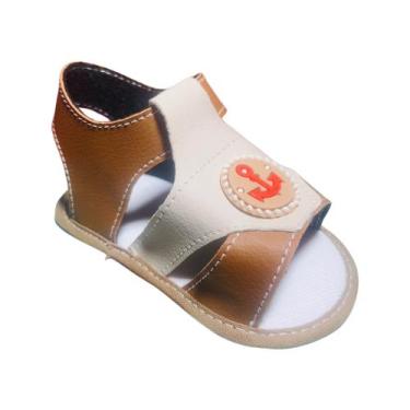 Imagem de Sandalia Mascuina Marinheiro Para Bebê Menino - Baby's Shoes, Bege, P 