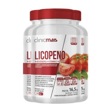 Imagem de Kit 3 Licopeno 550mg Clinicmais 30 Cápsulas