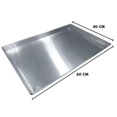 Imagem de Assadeira Reta Polvilho Cozinha 60 X 40 X 2cm De Alumínio  - Tutipan