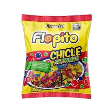Imagem de Pirulito Flopito Chicle Sortido Azedinho 500Gr C/06