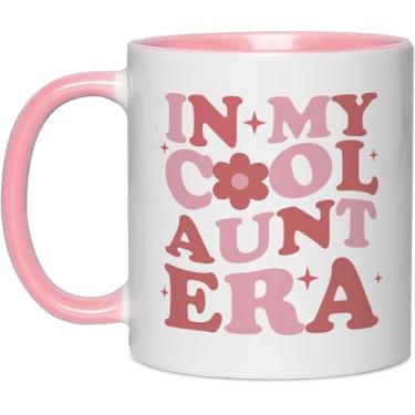 Imagem de Fatbaby Caneca de café engraçada para presente, aniversário humorístico, Natal, anúncio do bebê, presentes de Dia das Mães para Auntie to be, In My Cool Aunt Era, xícara de chá 325 ml