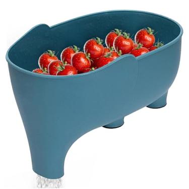 Imagem de Cesta de escorredor de pia de elefante fofo animal escorredor de cozinha escorredor de ralo cesta multifuncional escorredor de pratos para drenar frutas vegetais pia escorredor cesta