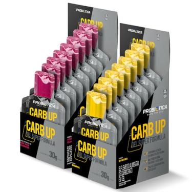 Imagem de Kit 2x Carb Up Gel Super Formula Display C/10 Sachês Cada - Probiótica - Repositor de Energia (2x Caixas, Açai com Guarana/Banana)