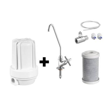 Imagem de Filtro Bbi 125 + Torneira Bancada 1-4 De Volta + Kit + Refil