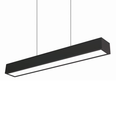 Imagem de Lustre Pendente Newline Sobrepor V 468 Led Bivolt Preto 3000k Luz Amarela