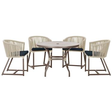 Imagem de Mesa Com 4 Cadeiras E Noronha Estofado 12 Trama Original Rami