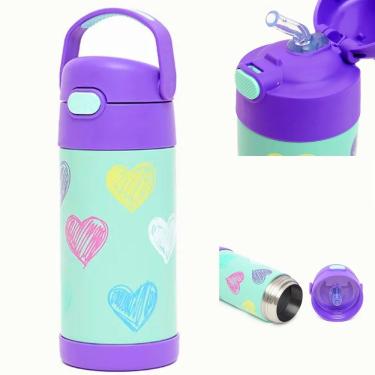 Imagem de Garrafa Térmica Funtainer Corações Coloridos 355ml - Thermos