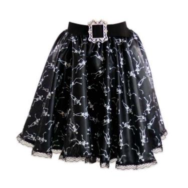 Imagem de Saia Esqueleto Preta Longa Tamanho 35 X 45 Cm