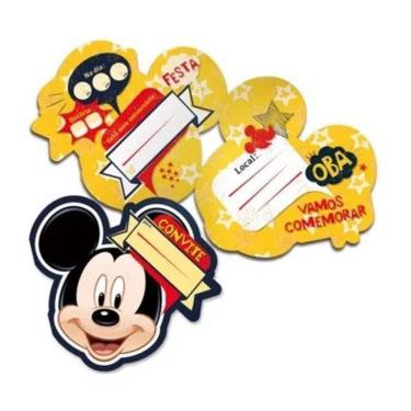 Imagem de Convite De Aniversário Mickey Clássico - 8 Unidades