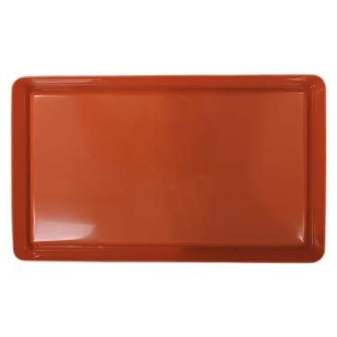 Imagem de Bandeja Retangular De Plástico Laranja 18cm X 30cm
