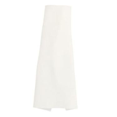 Imagem de simhoa Vestido tubinho 1:12, roupa retrô estilosa casual mini vestido longo, roupas sem mangas para bonecos de ação de 6'', fantasia acessório, Branco