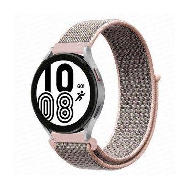Imagem de Pulseira Cor Rosa chiclete Nylon tiras autocolantes 20mm Compativel Co