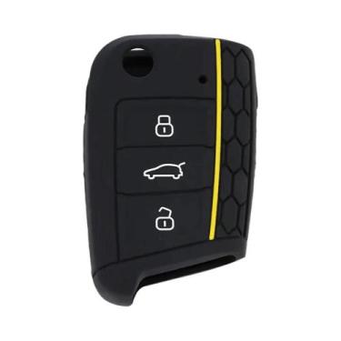 Imagem de Capa De Silicone Para Chave De Carro VW Golf 7 MK7 Com 3 Botões, Chave