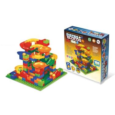 Imagem de Pistas e Blocos 168 Peças Pakitoys – Blocos de Montar Educativo Infantil