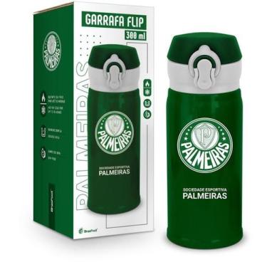 Imagem de Garrafa termica flip 300ml times - palmeiras - Brasfoot