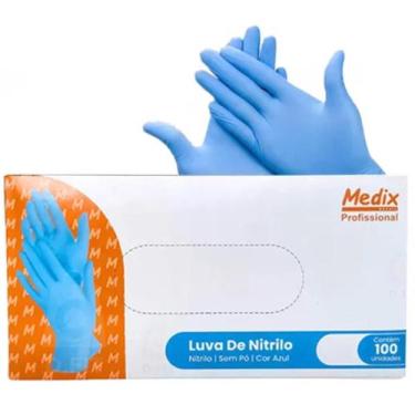 Imagem de Luva Descartável de Nitrilo Tam. P 100 Unidades 12030 Medix - 000204