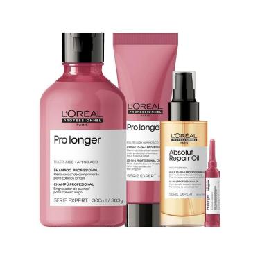 Imagem de Kit L`Oréal Pro Serie Exp Pro Longer-Sh E Lv E Ser E Ampola