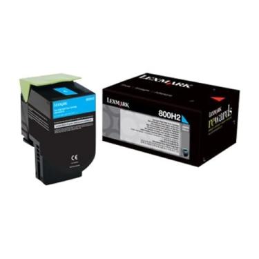 Imagem de Lexmark Cartucho de toner 80C0H20, 800H2 de alto rendimento, ciano