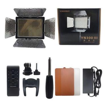 Imagem de Iluminador de LED Yongnuo YN300 III  300 LEDs Bicolor com manopla e fo