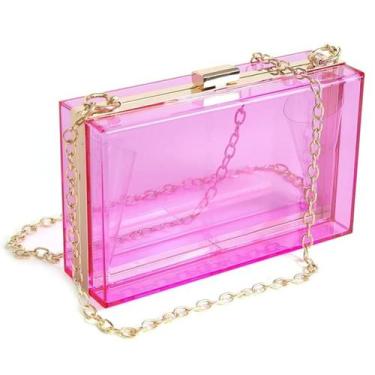 Imagem de Bolsa Feminina De Ombro Tiracolo Bolsa de Mão Transparente Clutch Em A