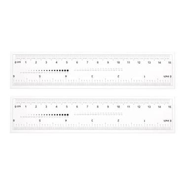 Imagem de Generic 2 réguas flexíveis de filme de 15 cm escala de 0,5 mm PET réguas retas dobráveis de plástico para calibração ferramenta de medição suave para fábrica, transparente