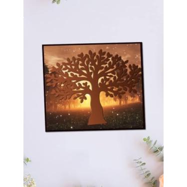 Imagem de 4 peças de recortes de moldura de árvores para fazer cartões, conjuntos de matrizes de corte de folhas de árvores de Natal, plantas, estêncil, modelo de gravação para scrapbook, cartões, álbuns