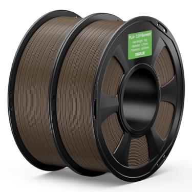 Imagem de DEEPLEE Filamento PLA+ 2.0 1,75 mm, filamento de impressora 3D de resistência mais forte, marrom 2 kg, filamento de impressora 3D PLA Plus atualizado, filamento PLA+ de alta velocidade para a maioria