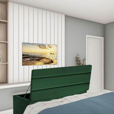 Imagem de Calçadeira Baú Recamier Estofada Cama De Casal 140cm Argentina materia