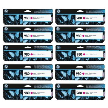 Imagem de Cartucho De Tinta Hp 980 Magenta D8j08a D8j10a Ax585z X555dn X555xh X585dn X585f Kit 10x