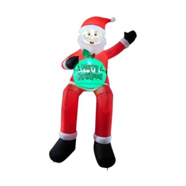 Imagem de oshhni Decoração natalina inflável para exterior com LED embutido, enfeite fofo para jardim, festa e decoração de Natal em casa.