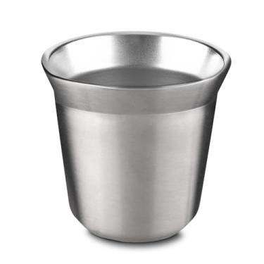 Imagem de Copo Térmico Espresso 40ml Inox 304 Dupla Camada (304/201) | Mini Copo Portátil para Dose Única de Café | Conserva Quente, Compacto e À Prova de Vazamento | Para Viagem, Camping e Presente (Prata)