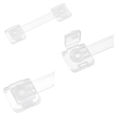 Imagem de Kit 8 Trava Gaveta Armário Segurança Infantil Proteção TRANSPARENTE