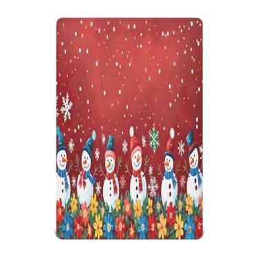 Imagem de Qilmy Lençóis de berço de Natal florais de Natal para meninos e meninas, lençol com elástico macio e respirável, lençol com elástico para meninos e meninas, 99 cm x 68 cm, capa de colchão infantil