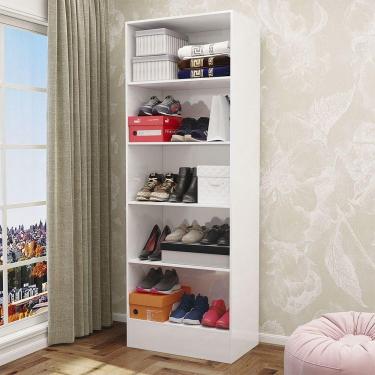 Imagem de Sapateira Clarice 180cm Em Mdp Carioca Móveis Branco