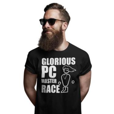 Imagem de Camiseta PC Gamer Master Race Gaming Divertida Frase Preta - Del Franc