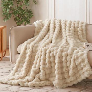 Imagem de Cobertor COOVA Faux Fur Cozy Plush 127x152 cm Light Taupe