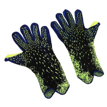 Imagem de Generic Luvas de Goleiro de Futebol, Luvas de Futebol Fluorescentes Antiderrapantes de Alta Elasticidade Com Pinos de Borracha para Competição (Tamanho 9 (ID 18,9 mm / 0,74 pol. C 59,5 mm / 2,34)