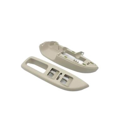 Imagem de Maçaneta interna do painel de interruptor principal da porta do carro, corrimão compatível com Skoda Octavia 1Z3 RS OE 1Z1867171, peças de carro(Beige a set)