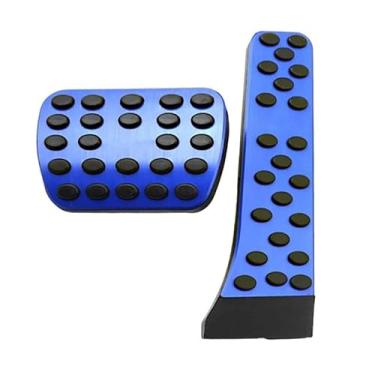 Imagem de Capa de pedal de acelerador de gás de freio antiderrapante compatível com Benz C E S GLC GLE GLS CLS W205 W213 X253 W167 (azul)