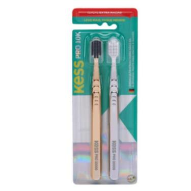 Imagem de Pack com 2 escovas dentais kess pro 10k metallic extra macias 2538