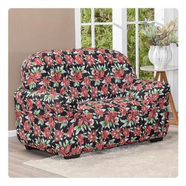 Imagem de Capa Avulsa Para Sofá Elasticada 2 Lugares Estampada - Shop CasaNobre,